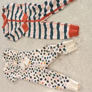 Set Of 2 Hanna Andersson Footless Zippies 18-24 Months
